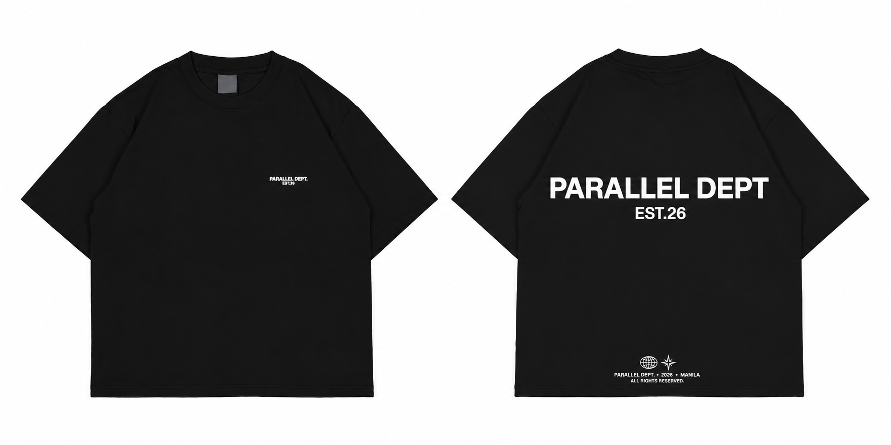 PD Classic Tee black front and back
