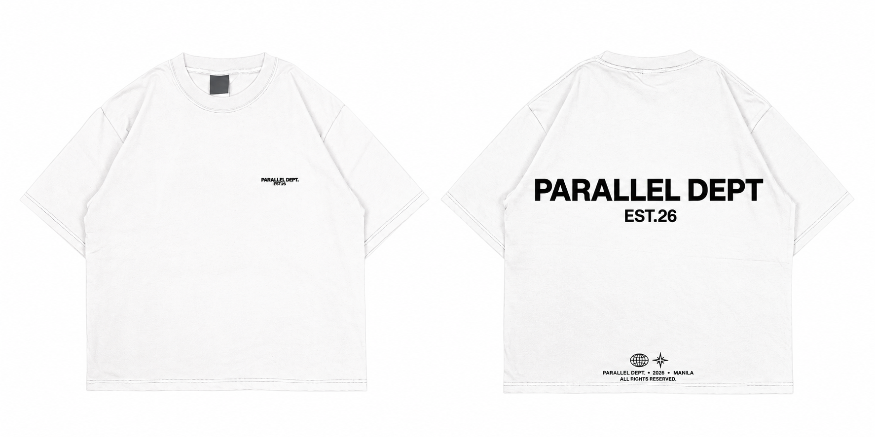PD Classic Tee white front and back